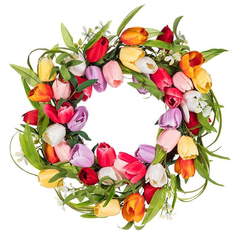 Colourful Tulip Wreath