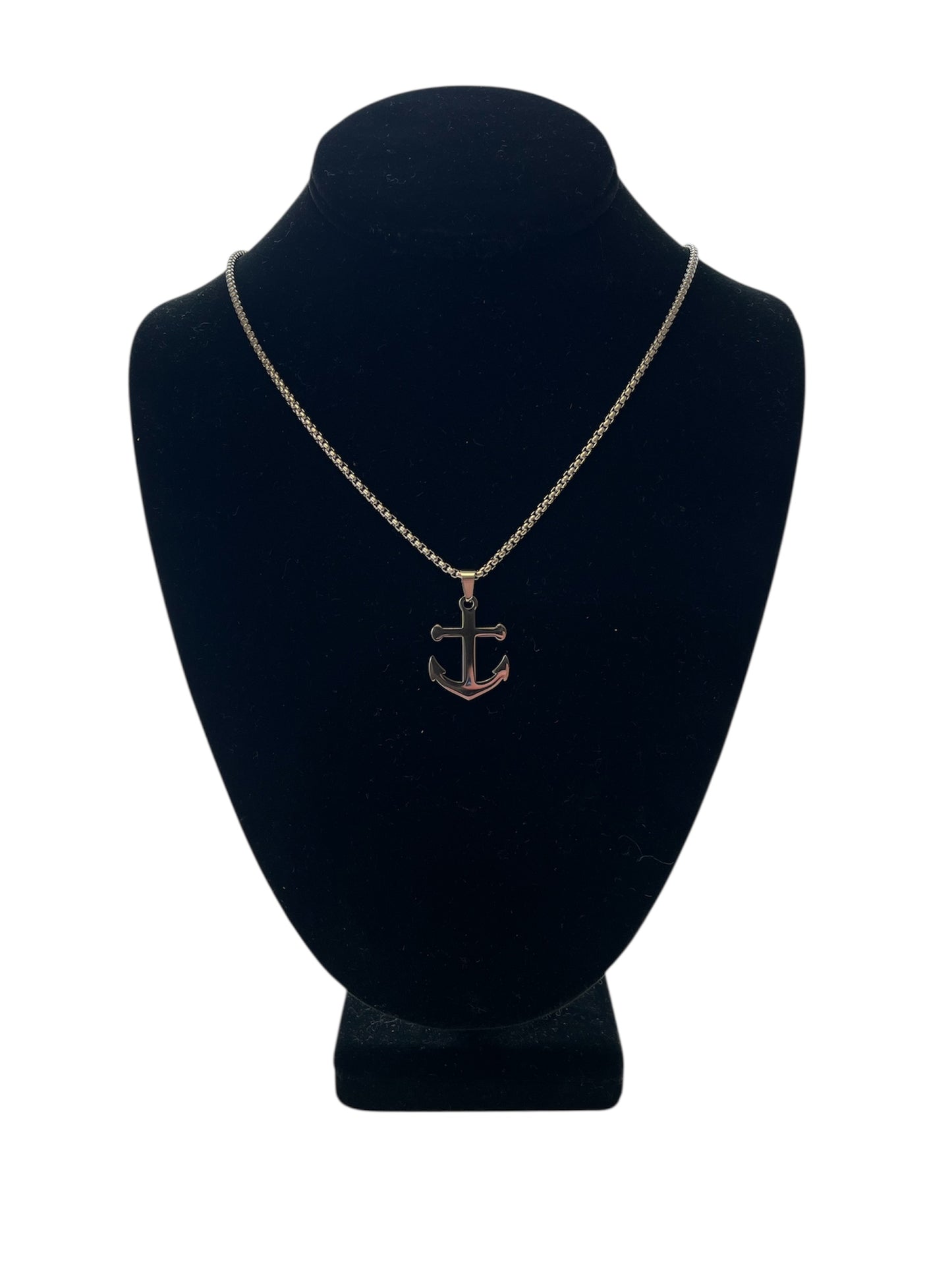 Anchor Pendant 1" Stainless Steel 22" Chain - Made in Canada