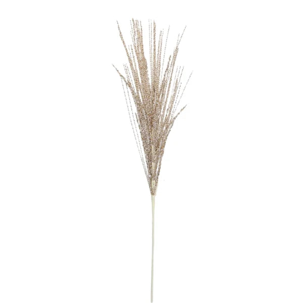 Champagne Beaded Grass Spray