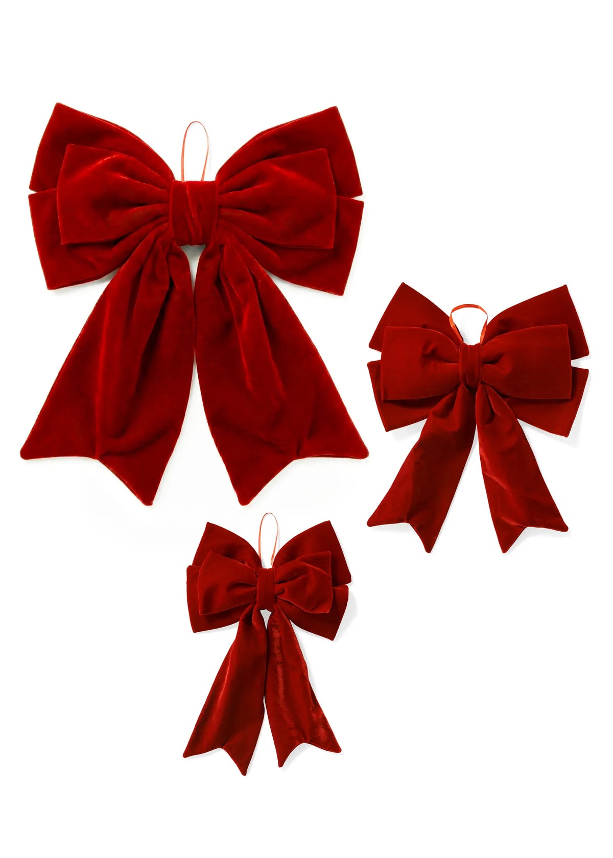 Small Dark Red Velvet Double Bow