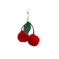 Faux Fur Pom Cherry Bag Charm