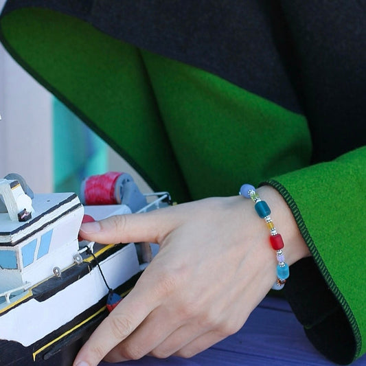 Jelly Bling Row Bracelet Sterling Silver - Made in Canada