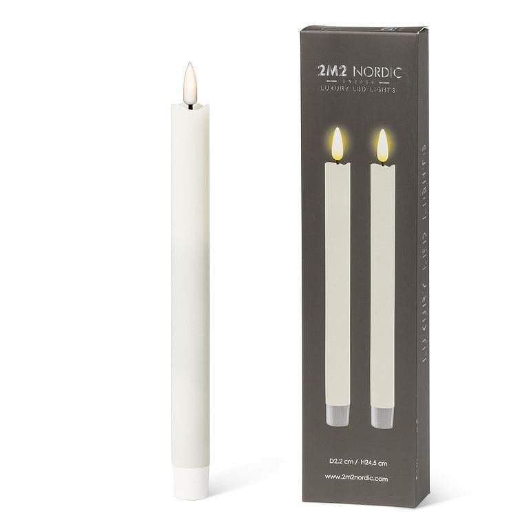 LED Taper Candle Set of 2 - Sand