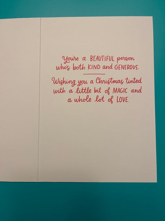 Poinsetta Banner Holiday Greeting Card