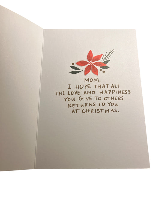 Envelope of Poinsettias Holiday Card