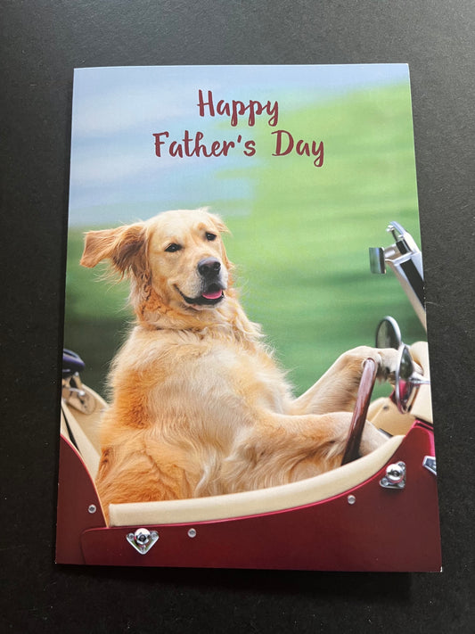 Driving Doggie- Father's Day Card