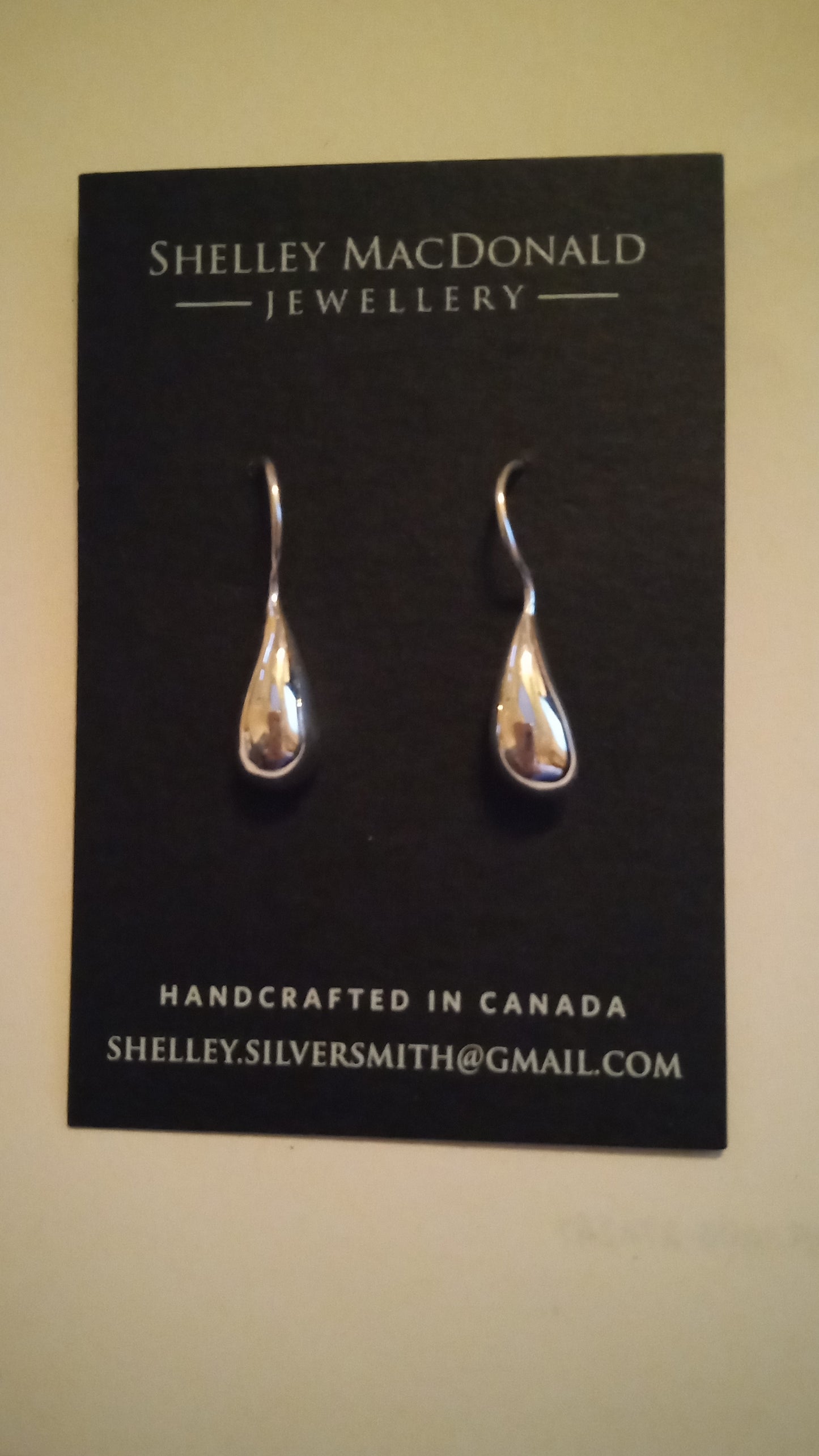 Small Hollow Teardrop Dangle Earrings Sterling Silver - Canada