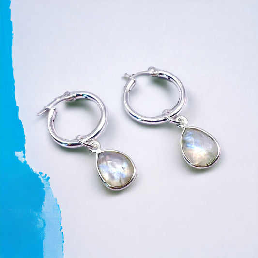 Alma Earrings Labradorite Sterling Silver - Made in Canada