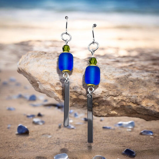 Jelly Bling Row Earrings Sterling Silver - Made in Canada