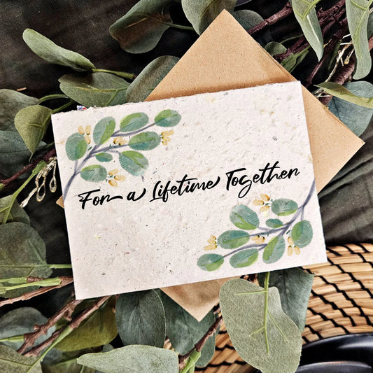Seeded Paper Love Card - For a Lifetime Together