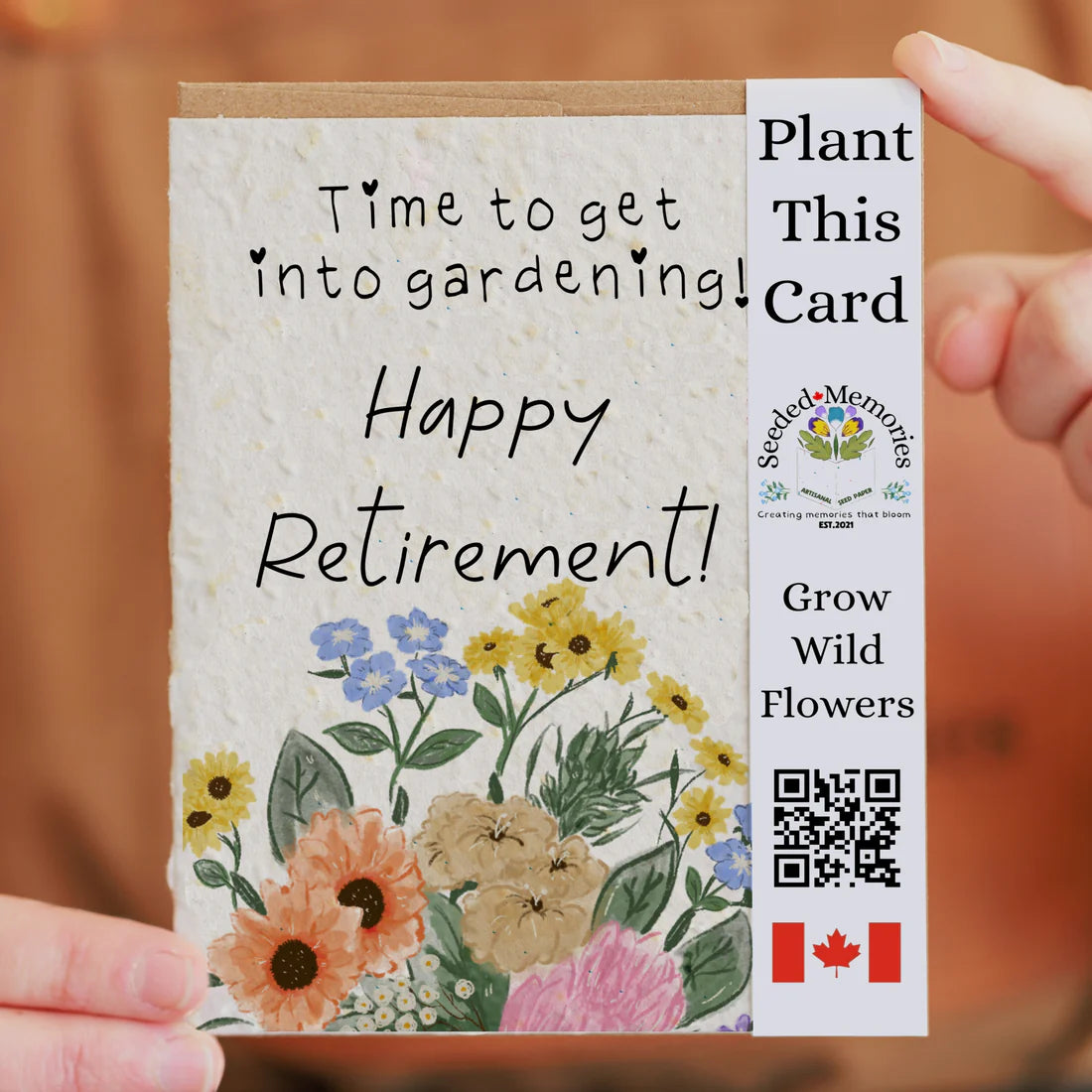 Seeded Paper Retirement Card - Time to Start Gardening