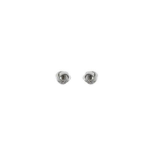 Little Knot Earrings Sterling Silver 8x8mm - Handmade in Bali