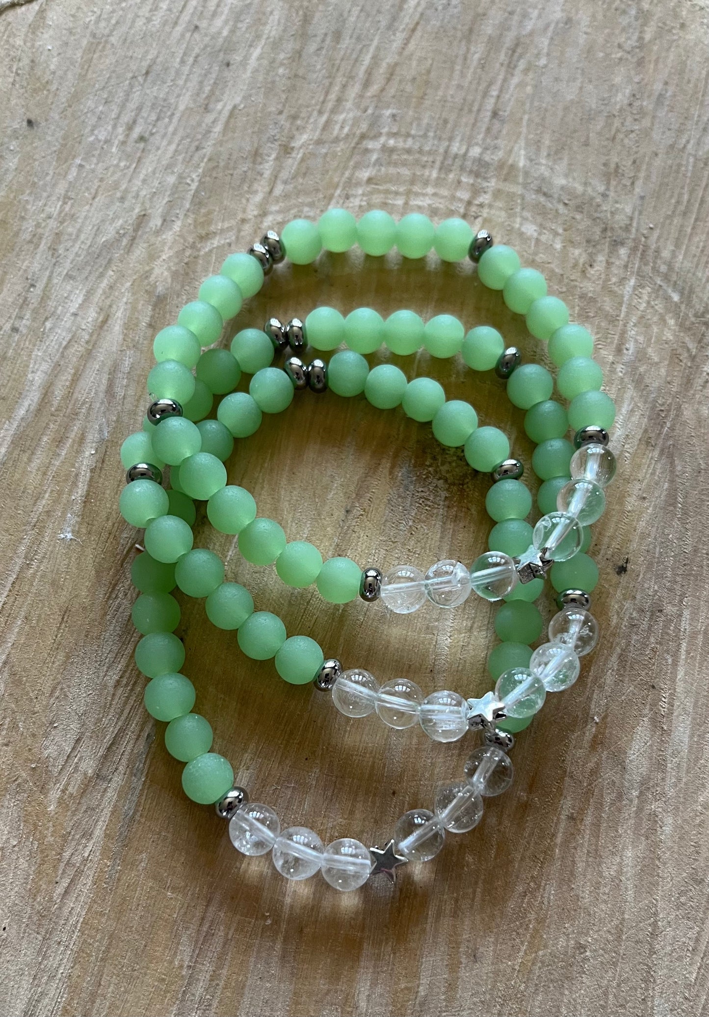 Sea Glass Beaded Bracelet