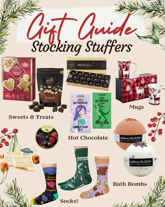 Stocking stuffer gift guide with small holiday presents and gifts