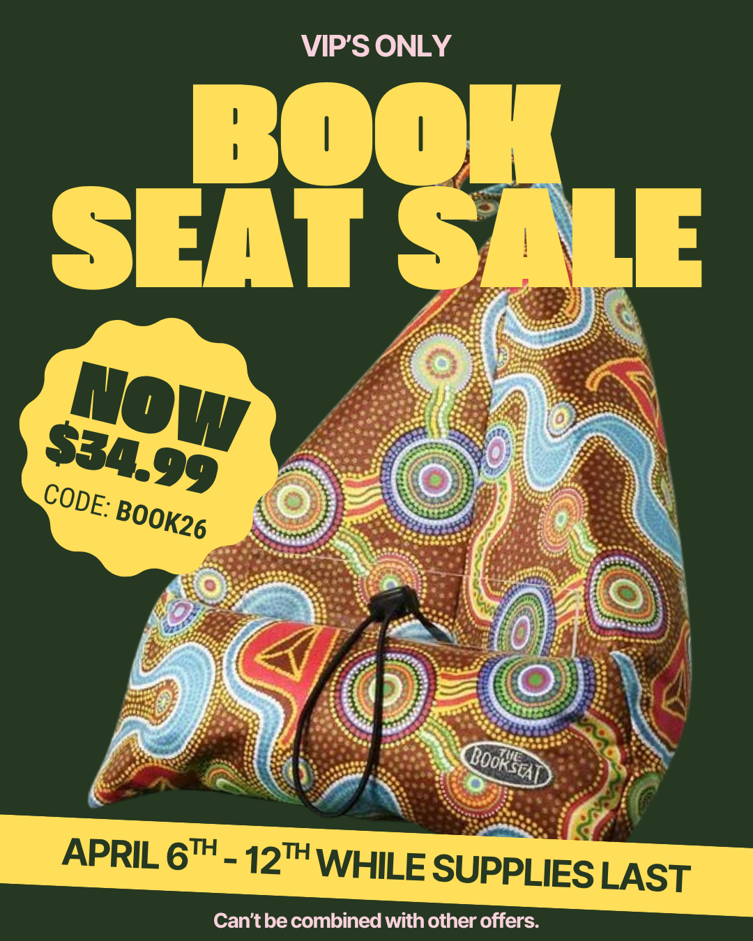 Book Seat Sale 30% off all Patterned Styles- VIPS Only