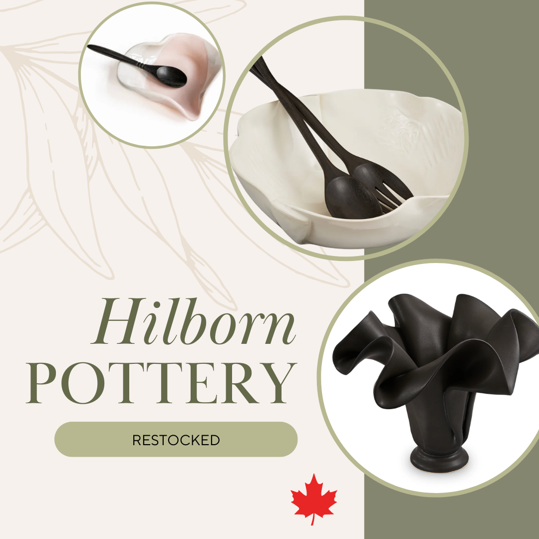 Hilborn Pottery collection of handcrafted ceramic serving pieces, Canadian-made functional art