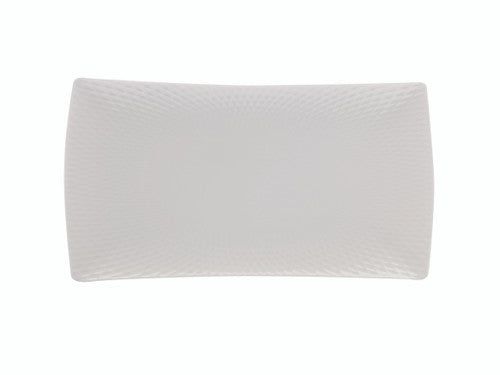 White Rectangular Diamond  Platter 30x17cm