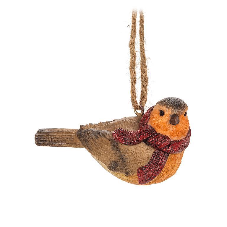 Winter Dress Bird Ornament