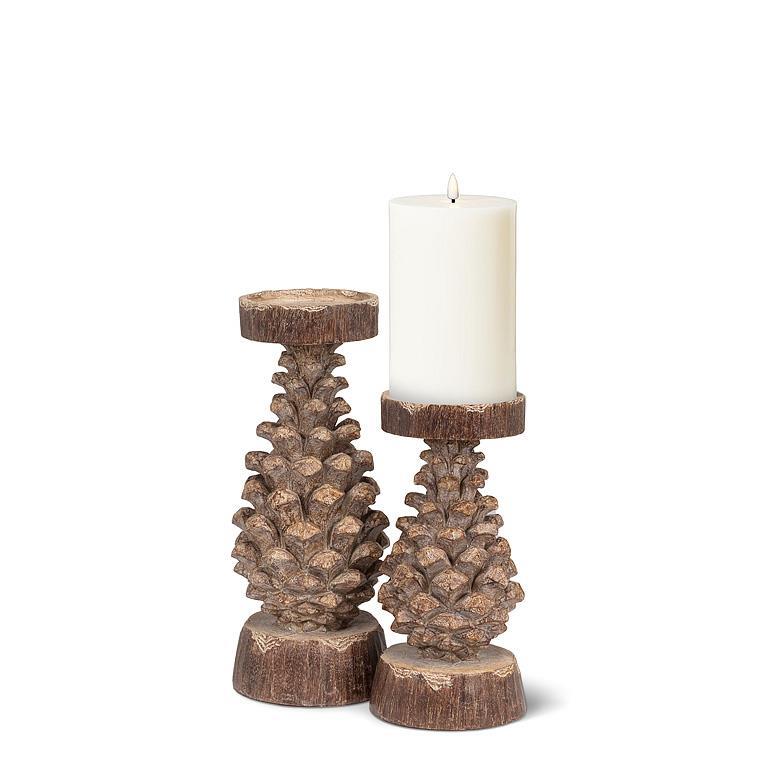 Pinecone Pillar Candle Holder