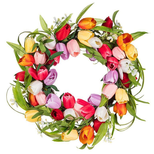 Colourful Tulip Wreath