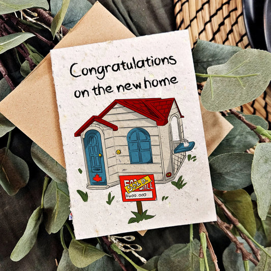 Seeded Paper Housewarming Card - Congratulations