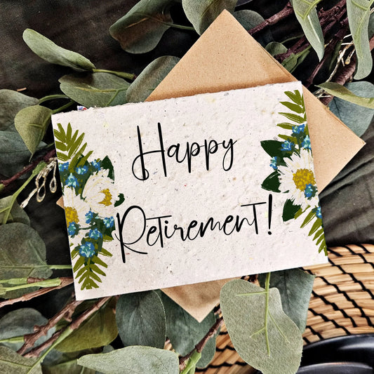Seeded Paper Retirement Card - Happy Retirement
