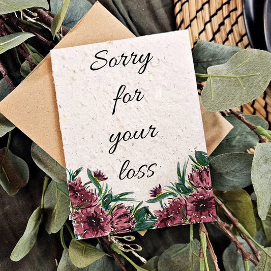 Seeded Paper Sympathy Card - Sorry for Your Loss