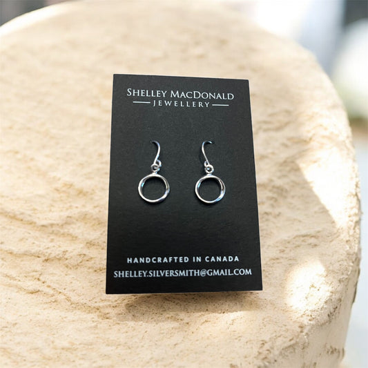 Circle High Low Dangle Earrings