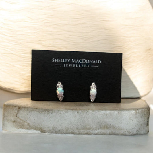Opal Filigree Studs