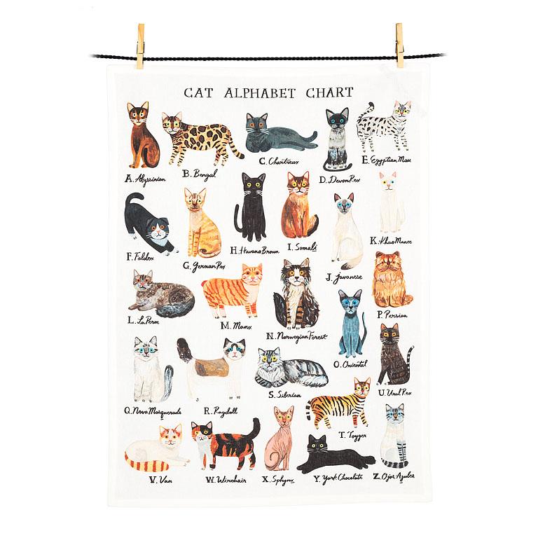 Cat Alphabet Kitchen Towel