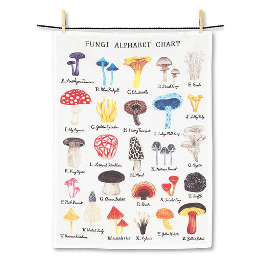 Mushroom Alphabet Kitchen Towel