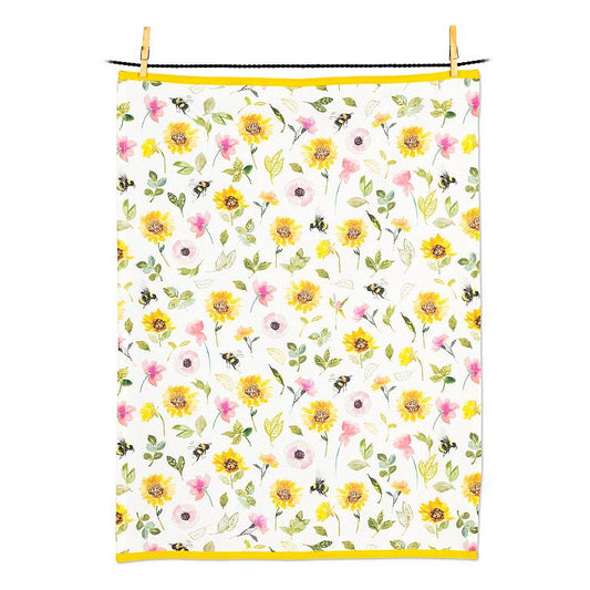 Sunflowers & Bees Kitchen Towel