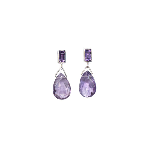 Conrad Drop Earring - Amethyst