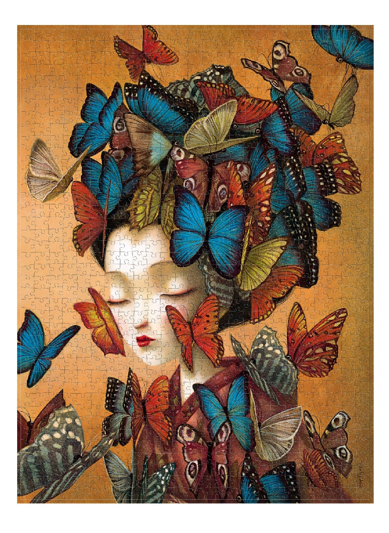 Madame Butterfly Puzzle 1000pc - Esprit de Lacombe