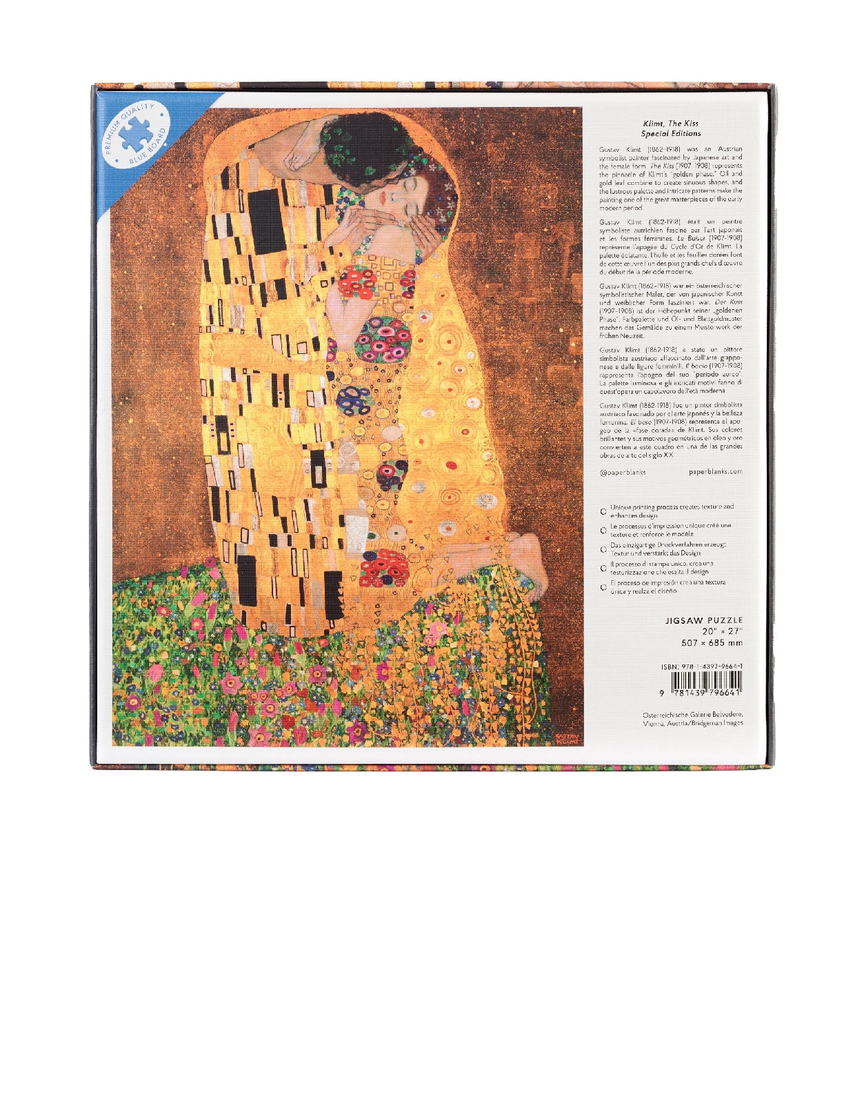 Klimt the Kiss puzzle Back