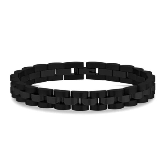 Watch Link Bracelet (8mm) - Black 9"