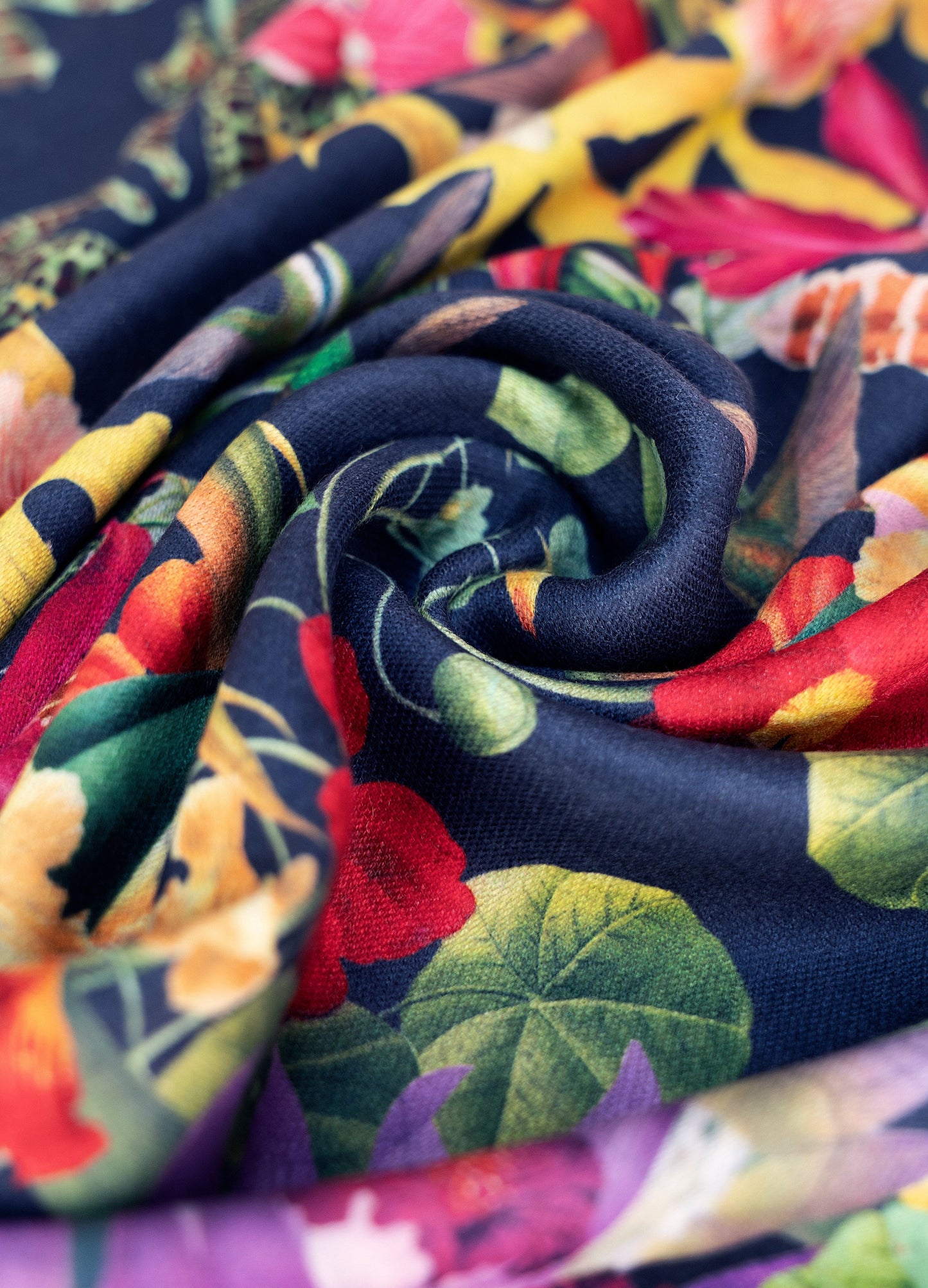 Botanical Kaleidoscope Lux Print Scarf