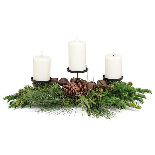 Bough & Bell Triple Pillar Holder 25"L