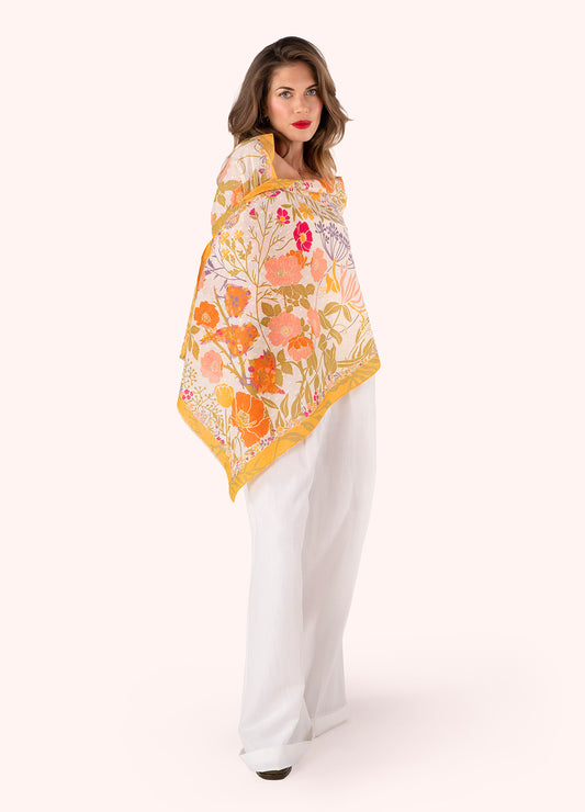 Cotton Scarf - Birds in Bloom