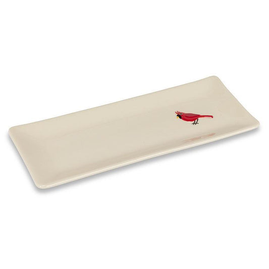 Cardinal on Lg Rect Plate 4x10"L