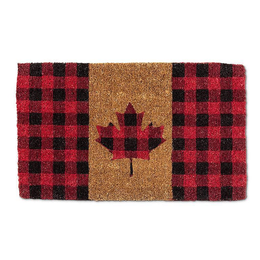 Check Maple Leaf Doormat