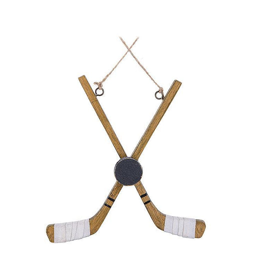 Crossed Stick & Puck Ornamen