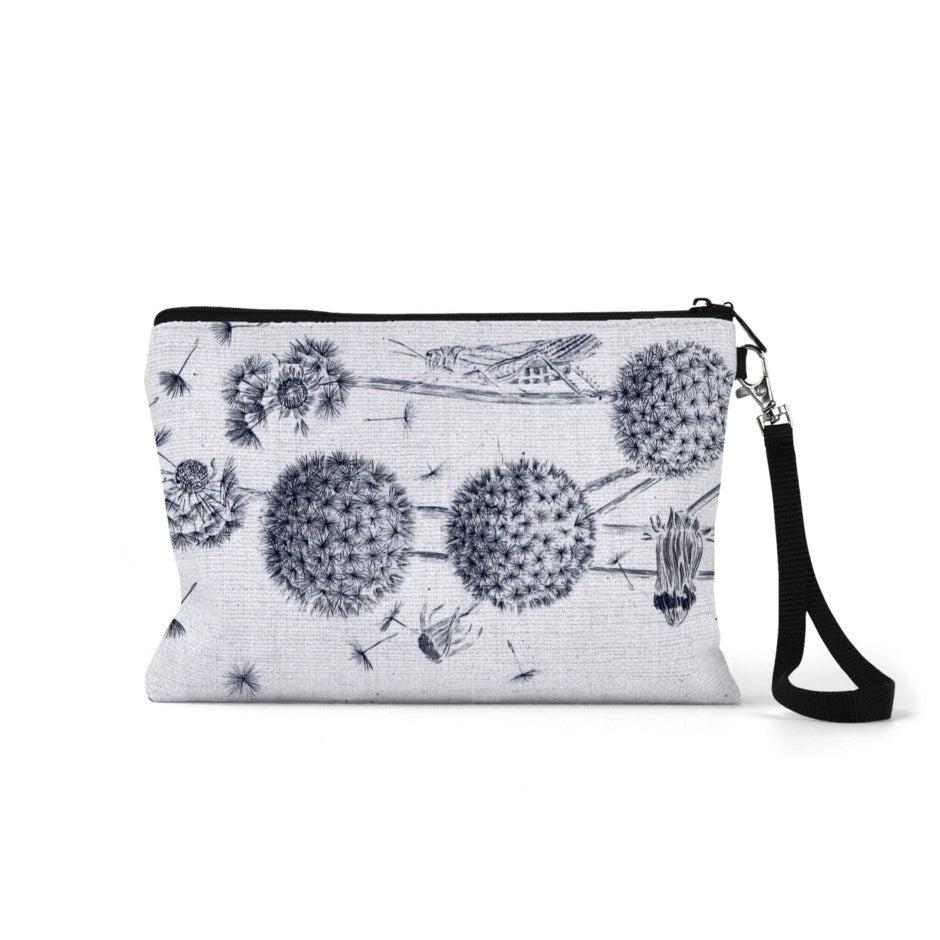 Dandelion Wishes Zippered Linen Pouch