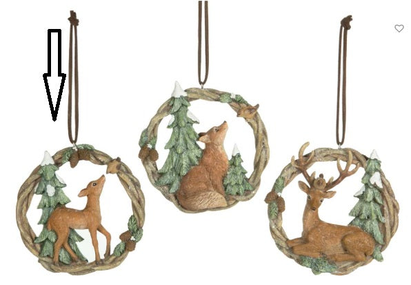 Disc Ornament with Wildlife