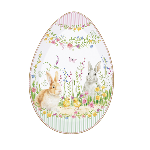 Happy Easter Egg Shaped Platter