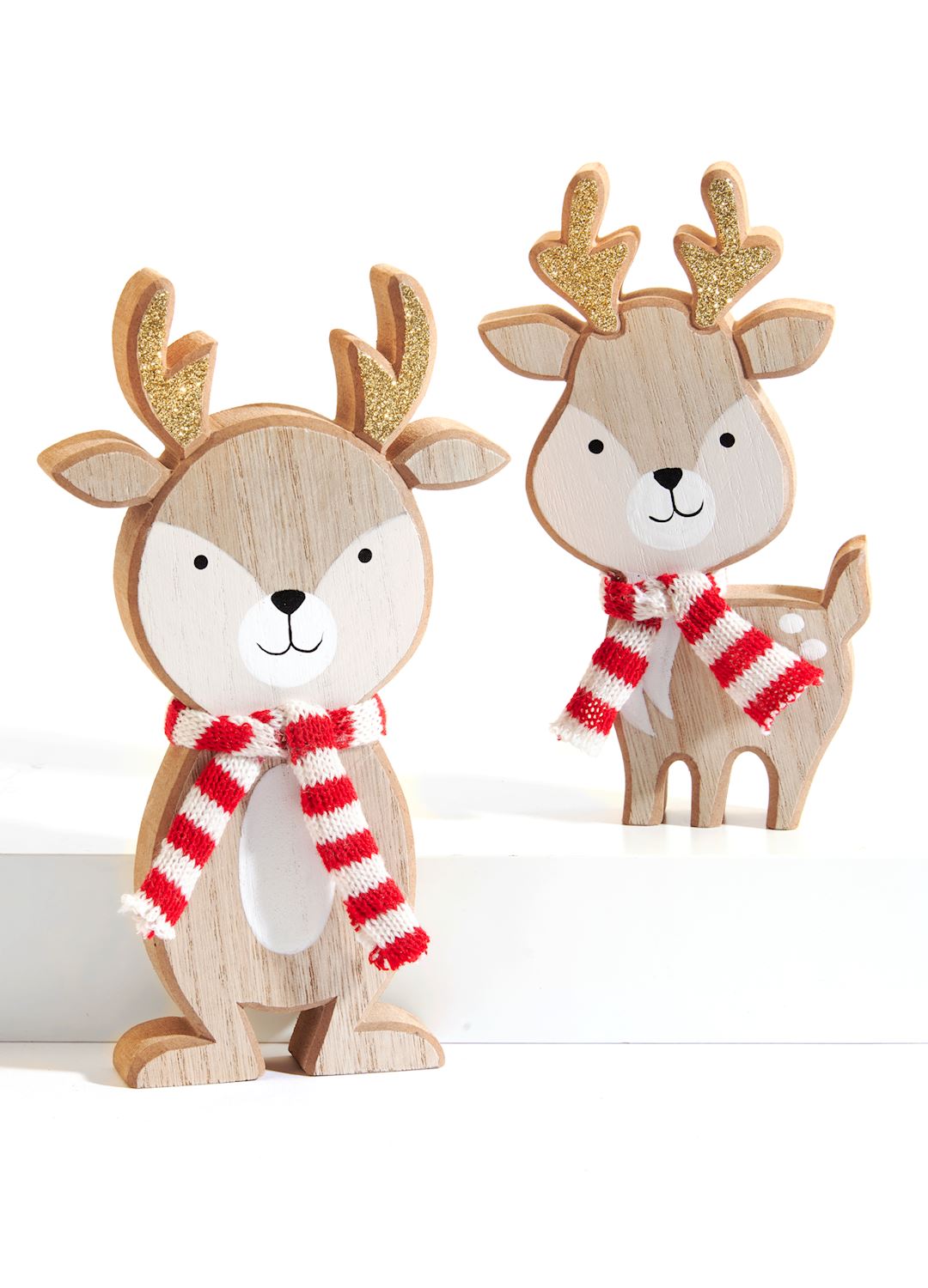 Festive Reindeer with Wool Scarf