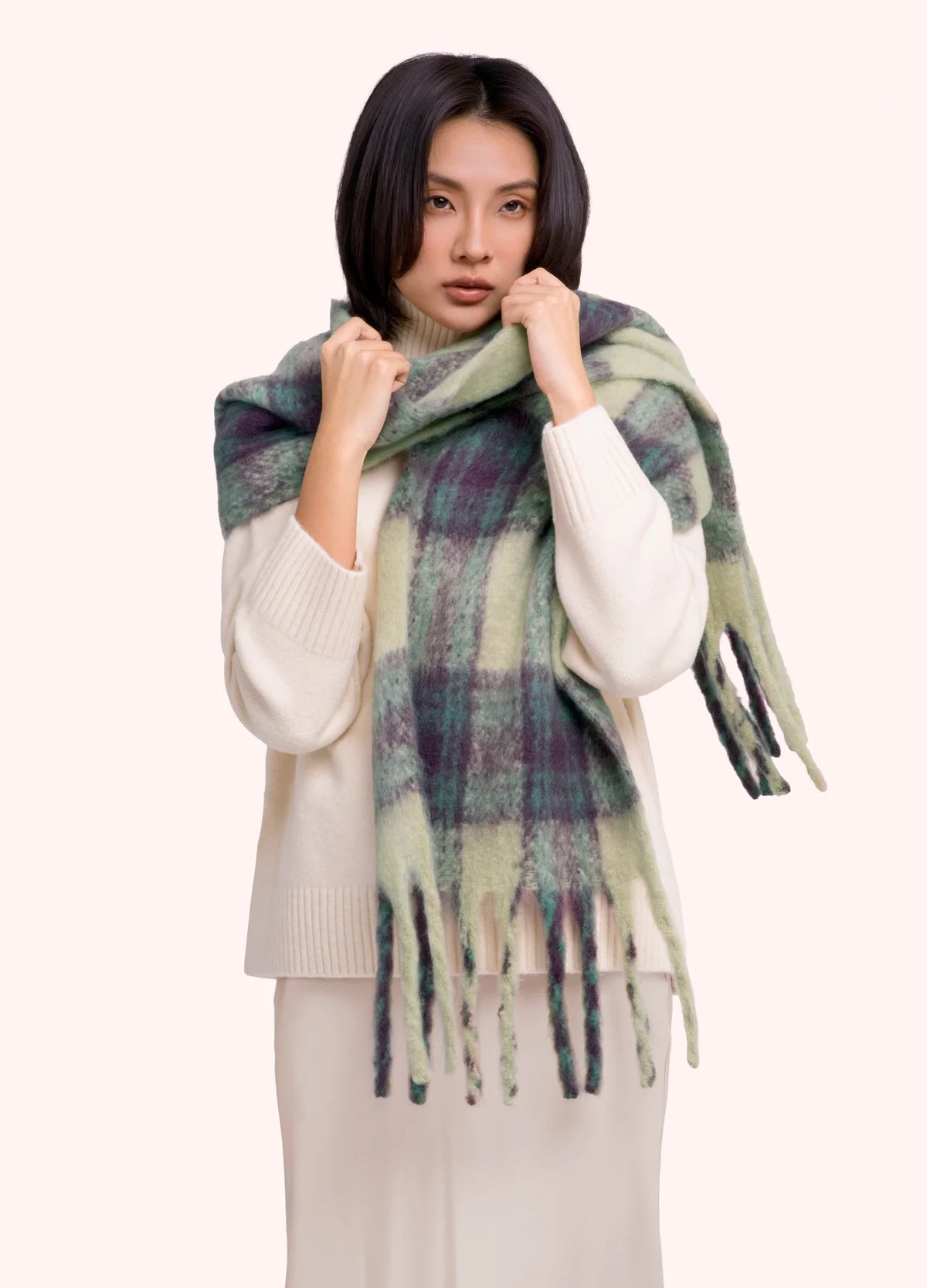 Flora Scarf in Damson Mix
