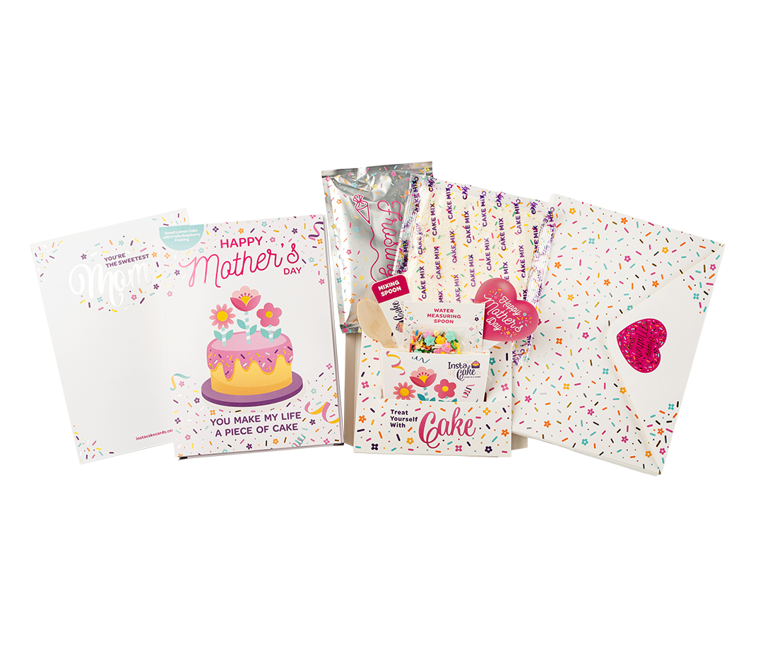 Mother's Day Card & Cake - Sweet Lemon & Raspberry