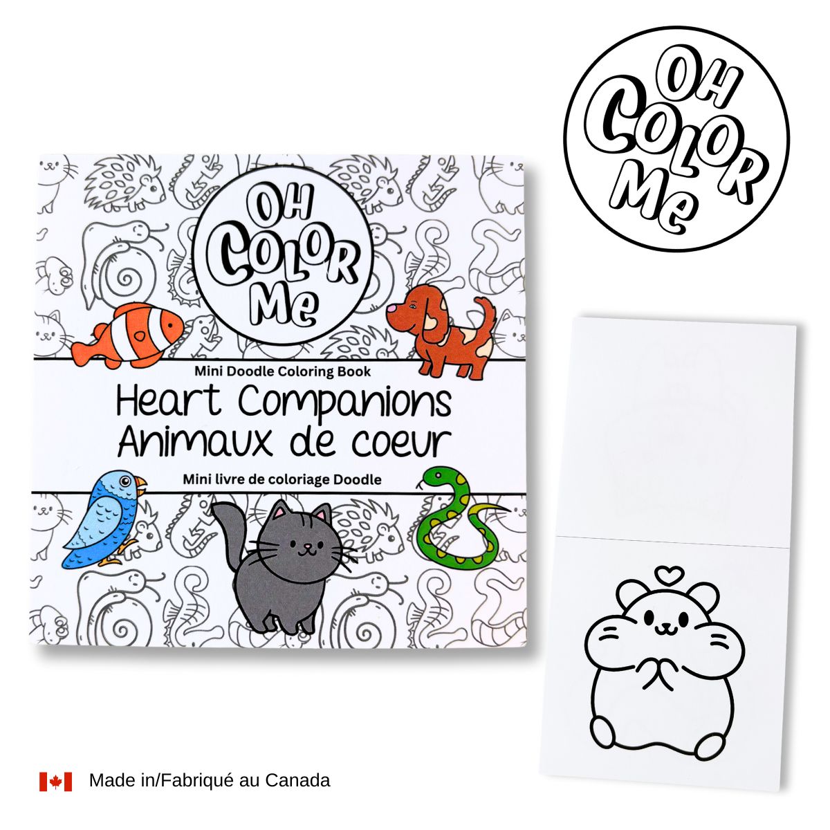 Heart Companions Mini Coloring Book Pets