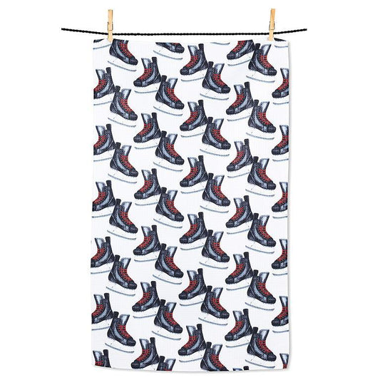 Hockey Skates Kitchen Towel 17x29"L